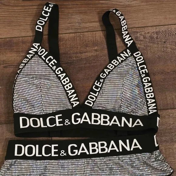 Dolce & Gabbana Womans Monochrome 2 Piece Bikini - Picture 2 of 5